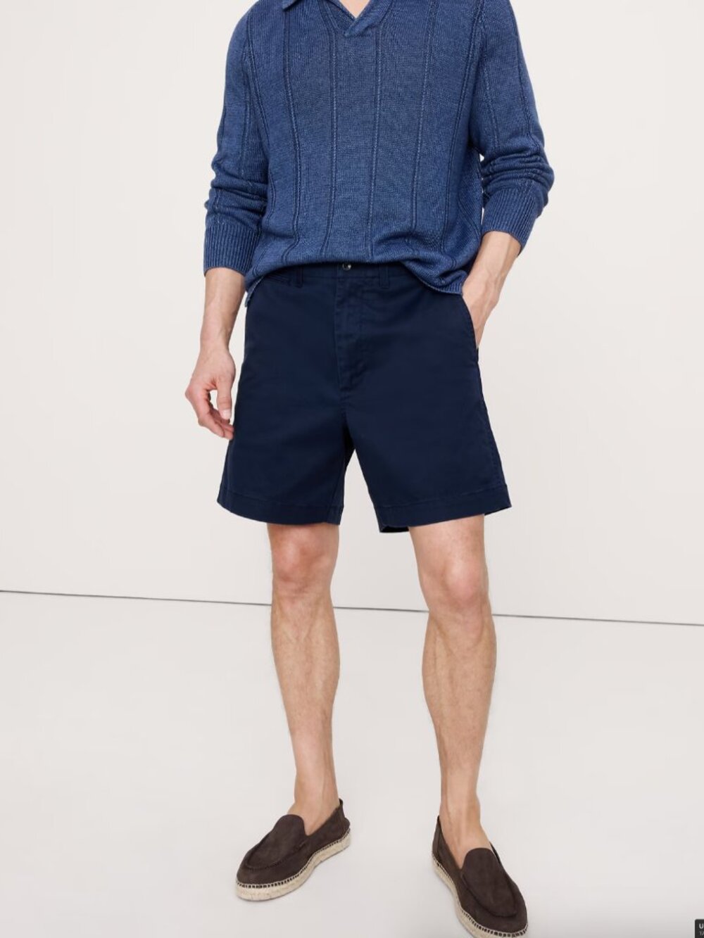 Banana Republic Lived-In Chino Shorts - Navy